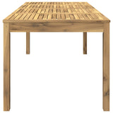Garden Dinner Table White 180 x 88.5 x 75 cm Solid Acacia Wood 901716