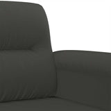 2-Seater Sofa Dark Grey 140 cm Microfibre Fabric 349223