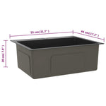 Handmade Kitchen Sink Black Stainless Steel 51511
