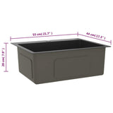 Handmade Kitchen Sink Black Stainless Steel 51511