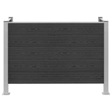 Garbage Bin Fence Grey 161 x 85 x 115 cm Aluminium and WPC 3429265