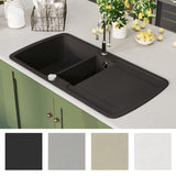 Granite Kitchen Sink Double Basin Black 142946