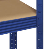 4-Layer Storage Shelves 2 pcs Blue Steel&Engineered Wood 4016935