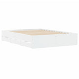 ZNTS Bed Frame with Drawers without Mattress White 120x200 cm 3207280