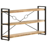 3-Tier Bookcase 140x30x80 cm Solid Mango Wood 320620