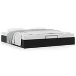Ottoman Bed Frame without Mattress Black Super King Faux Leather 3310831