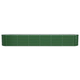 Garden Raised Bed Galvanised Steel 260x40x36 cm Green 318878