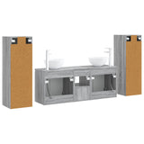 Bathroom Furniture Set 5 pcs Grey Sonoma 33 x 34.5 x 100 cm 3405989