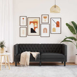 Sofa Black 174 x 74.5 x 70.5 cm PVC 42013014