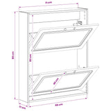 Wall-Mounted Shoe Cabinet UTRECHT 71 x 17 x 86 cm Black 897736