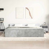 Bed Frame without Mattress Concrete Grey 200x200 cm 3203736