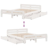 Bed frame without Mattress White 160x200 cm Solid Wood Pine 3309033