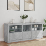 Sideboard with LED Lights Concrete Grey 162x37x67 cm 3208998