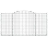 Arched Gabion Baskets 7 pcs 300x50x140/160 cm Galvanised Iron 3146742