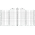 Arched Gabion Baskets 10 pcs 300x50x140/160 cm Galvanised Iron 3146745