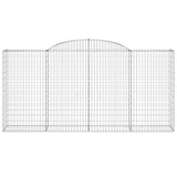 Arched Gabion Baskets 10 pcs 300x50x140/160 cm Galvanised Iron 3146745