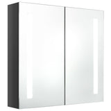 ZNTS LED Bathroom Mirror Cabinet Shining Grey 62x14x60 cm 326521