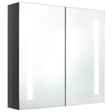 LED Bathroom Mirror Cabinet Shining Grey 62x14x60 cm 326521