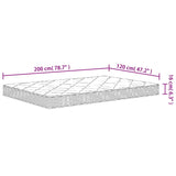 Foam Mattress Medium Soft 120x200 cm 373034