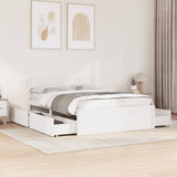 Bed Frame without Mattress White 140x190 cm Solid Wood Pine 3282355