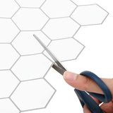 Hexagon Tile 20 pcs White Grey 30 x 30 cm Polyurethane and PET 42046223