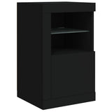 Sideboard with LED Lights Black 142.5x37x67 cm 3209087