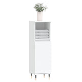Bathroom Cabinet White 30x30x100 cm Engineered Wood 831548