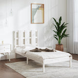 Bed Frame without Mattress White 90x190 cm Single Solid Wood 3105566