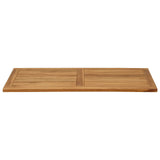 Table Top Rectangular Solid Teak Wood Natural 42033167