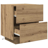 Bedside Cabinet with Drawer 2 pcs Artisan Oak 45 x 40 x 55 cm 863060