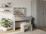 Dressing Table with Drawer Grey 83 x 40 x 70 cm Engineered Wood 865231