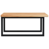 Basin Shelf Wall Mounted Steel and Solid Wood Oak 3302477