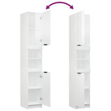 Bathroom Cabinet High Gloss White 32x34x188.5cm Engineered Wood 811328