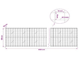 Gabion with 5 mm Wire and 10x10 cm Mesh 600x20x100 cm 3465030