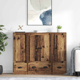 Highboard with Drawer 3 pcs Old Wood Engineered Wood 3402671