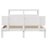 Bed Frame with Headboard without Mattress White 120x190 cm Small Double 3306075