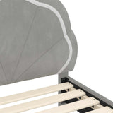 Children's Bed Frame with Headboard Light Grey 90 x 200 cm 42010922