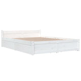 Bed Frame without Mattress with Drawers White 160x200 cm 3103570