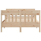 Bed Frame without Mattress 150x200 cm King Size Solid Wood Pine 3306261