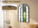110 x 62 cm Arched Decorative Wall Mirror for Bedroom Living Room, Modern Window Bathroom Mirror for T3398P344241