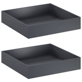 Garden Planter 2 pcs Anthracite 100 x 100 x 20 cm 8005027