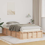 Bed Frame Brown 90 x 200 cm Solid Pine Wood 3385733