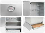 Smoker Oven 3 pcs 44.5 x 29 x 110 cm Galvanised steel Silver 3443022