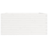 Garden Planter White 100x100x49.5 cm Solid Wood Pine 3282540
