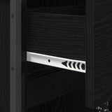 Bathroom Cabinet Black Oak 40 x 30 x 100 cm Engineered Wood 886498