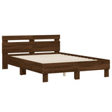 Bed Frame without Mattress Brown Oak 120x190 cm Small Double 3207454