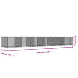 Dog Cage with Doors Grey 12x2x1.5 m Galvanised Steel 3209577