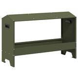 Chicken Feeding Trough Olive Green 81 x 32 x 53.5 cm 874619