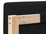 Upholstered Headboard Brown and Black 120 cm Solid Pine Wood 880190