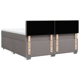 Box Spring Bed with Mattress Taupe 180x200 cm Fabric 3285978